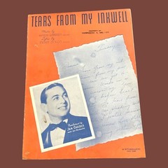 Tears From My Inkwell 1939 Sheet Music Mort Dixon Cover Harry Warren Jack Garber