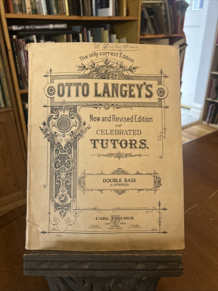 1941 otto langeys double bass 4 strings tutors sheet music sheet Revised
