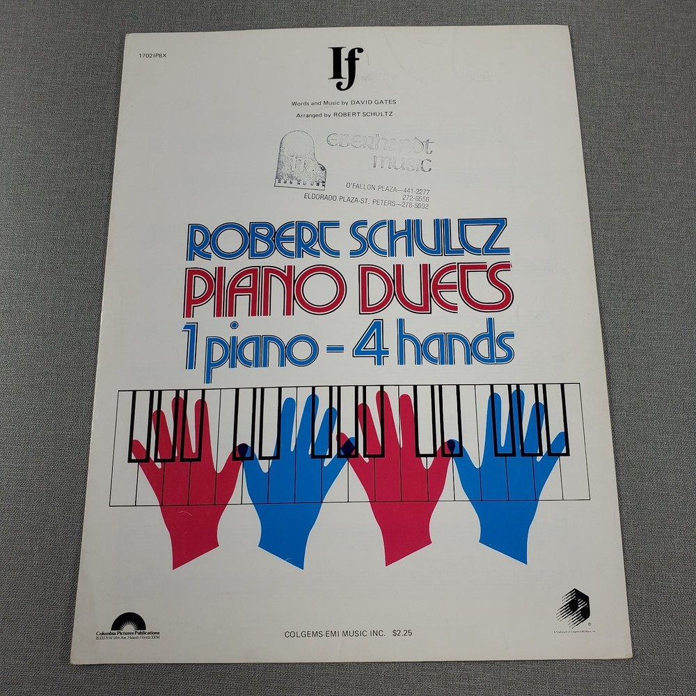 If 1981 Pop Piano Duets David Gates Sheet Music