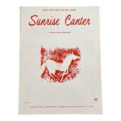 Vintage Sheet Music Sunrise Canter Piano Early Grades by Sarah Dittenhaver