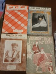 Vintage Lot Of 19 Sheet Music Pages Some Irving Berlin 20s 50s