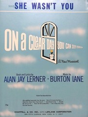 She Wasn&rsquo;t You Sheet Music On A Clear Day You Can See Forever 1965 Musical