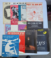 Lot of Vintage Sheet Music Bundle Show Tunes / Holidays / Classical – 6lbs