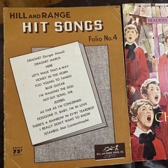 Vtg Song Books Hill & Range Hit Songs Best Loved Christmas Carols Piano Guitar