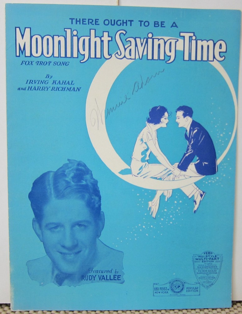 Moonlight Saving Time – Irving Kahal & Harry Richman – Sheet Music 1931