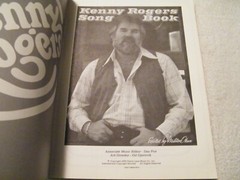 KENNY ROGERS SONG BOOK – Songbook CHERRY LANE 23 Songs – 1979 with Photos