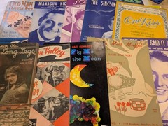 Lot of 10 antique vintage sheet music folios – different songs 1920s-1950s Lot 7