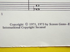 Nadias Theme Sheet Music Young Restless Vocal Version &rsquo;73 Screen Gems USA SELLER