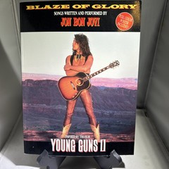 BLAZE OF GLORY Sheet Music 1990 Jon Bon Jovi Guitar Piano Rock w/ Poster