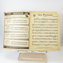 Jazz Pizzicato Sheet Music Piano Solo by Leroy Anderson Mills Music 1948