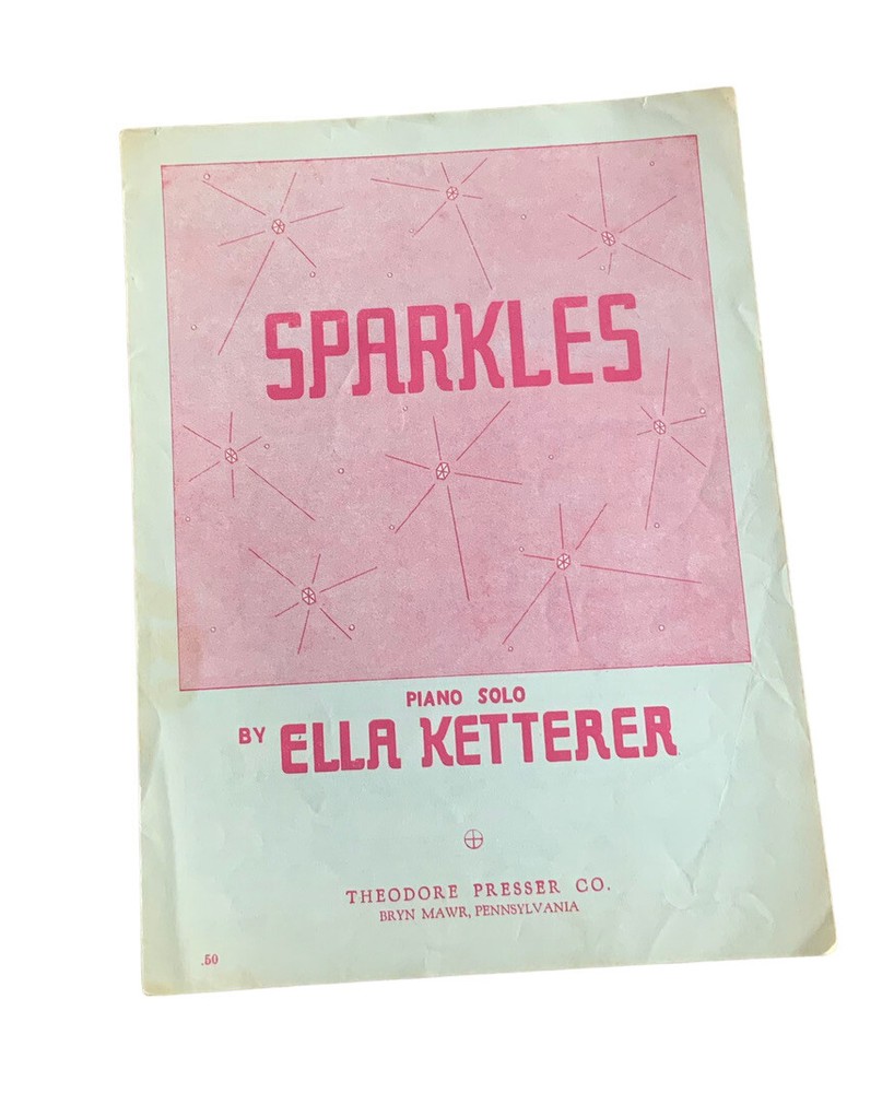 Sparkles VTG 1941 Sheet Music By Ella Ketterer Piano Solo
