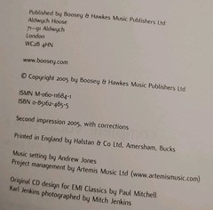 Valentina Kozlowski Provenance Signed Karl Jenkins REQUIEM Vocal Score
