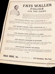 Fats Waller Boogie Woogie With Song Music Book 1941 9 Songs 32 Pages Bugle Call