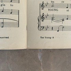 Vintage 1951 Sheet Music Poster – Nat King Cole – Too Young