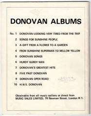 HMS DONOVAN 1971 songbook 46 pages Sheet Music BRITISH Publication