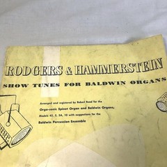 Rodgers Hammerstein Show Tunes Baldwin Organ Vintage Musical Sheet Music 1957