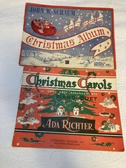 Vintage 1940s–50s Christmas Music Books Lot Schaum & Richter Holiday Decor