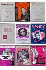 Vintage Sheet Music Lot | Retro Piano Songs for Junk Journals, Mixed Media Decor