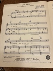 Vintage Sheet Music “Our Love” Chappell 1929 Piano Vocal Ukulele Romeo & Juliet