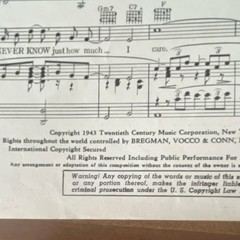 Bregman, Vocco & Conn You&rsquo;ll Never Know Piano Solo Sheet Music Soundtracks BVC