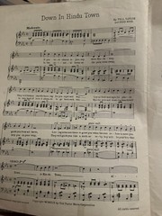 O 1919 9×12 Exotic Sheet Music DOWN IN HINDU TOWN by FRED ROSE