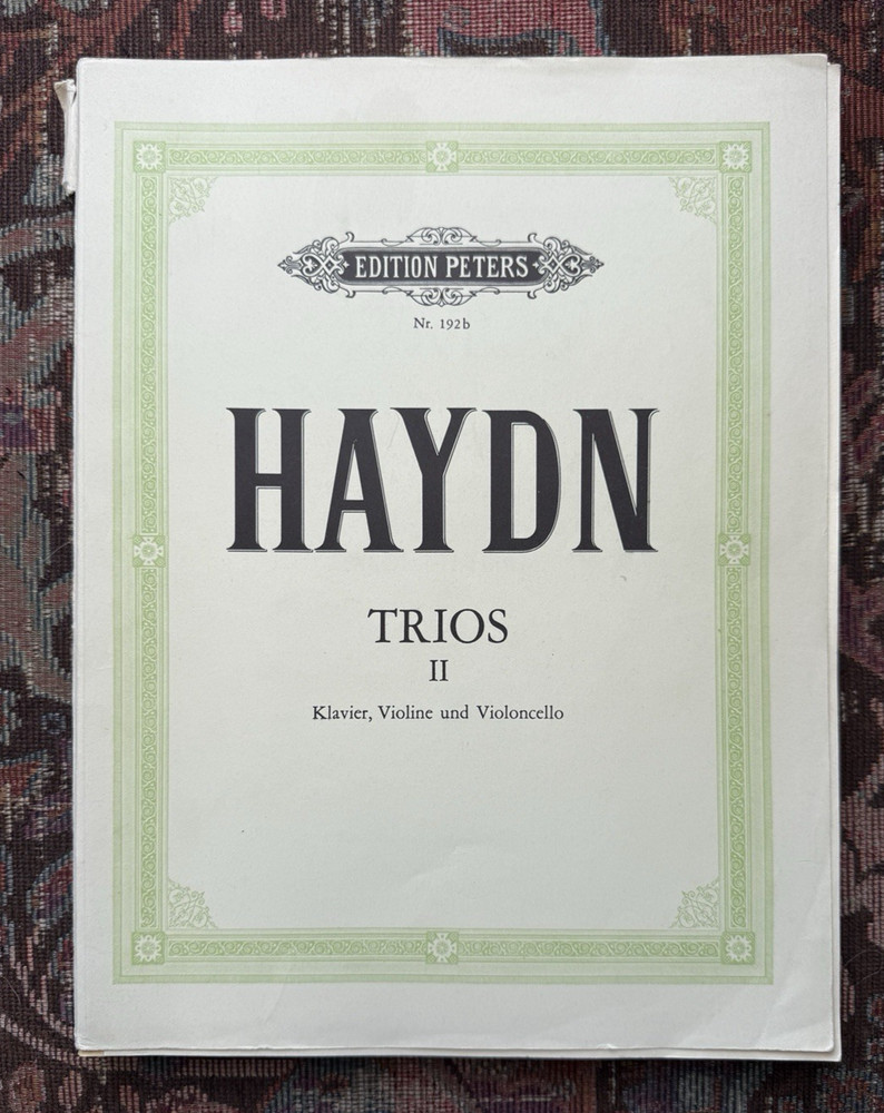 Haydn Trios Volume II No. 192b – Edition Peters – Piano and Violin Parts