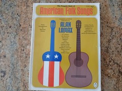 American Folk Songs by Alan Lomax Vintage Music Book 1969, piano, guitar