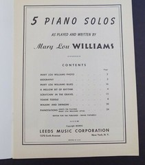 Mary Lou Williams~BarrelHouse, Boogie Woogie & Blues Piano Solos Music Book 1941