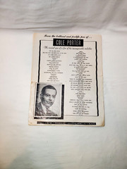 Vintage Sheet Music Can Can I Love Paris By Cole Porter In Clear Plastic Sleeve