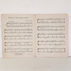 Antique 1924 Waltz of the Paper Dolls Piano Sheet Music by Mathilde Bilbro