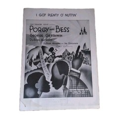 Sheet Music Porgy & Bess by George Gershwin- Two Darkey Songs by G. Schirmer