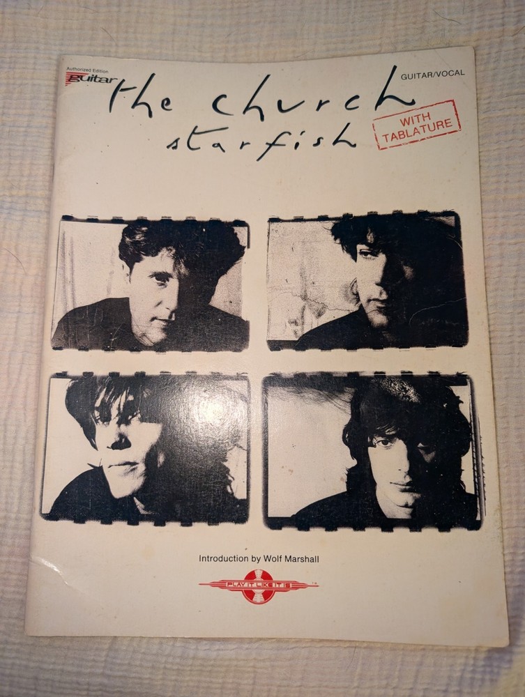 1988 The Church Starfish Guitar Songbook Sheet Music w Tablature Book