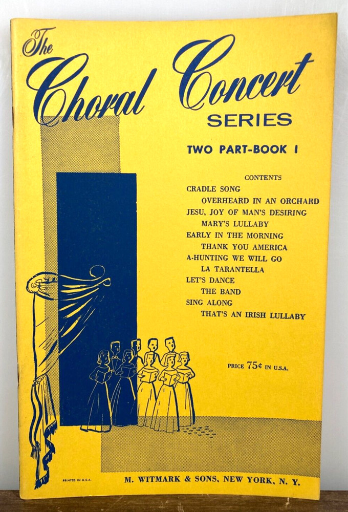 The Choral Concert Series 1950s Songbook Chorus Choir Sheet Music Witmark & Sons