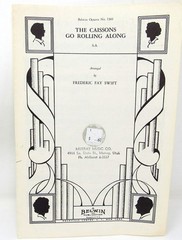 The Caissons Go Rolling Along Sheet Music SA 1954 Piano Female Voices Army