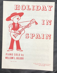 Vtg Sheet Music Holiday In Spain, William L. Gillock 1961 free shipping