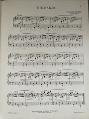 Antique 1920 The Banjo Piano Solo Sheet Music N Louise Wright Chord Forms Summy
