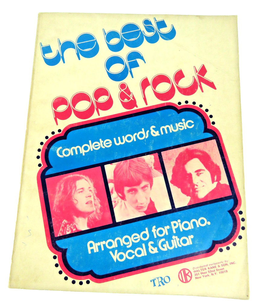 THE BEST OF ROCK & POP SONGBOOK piano/vocal/guitar Paperback 160 Pgs Music Book