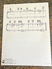 VTG 1965 Beatles YESTERDAY Lennon & McCartney Sheet Music Cherry Lane Music