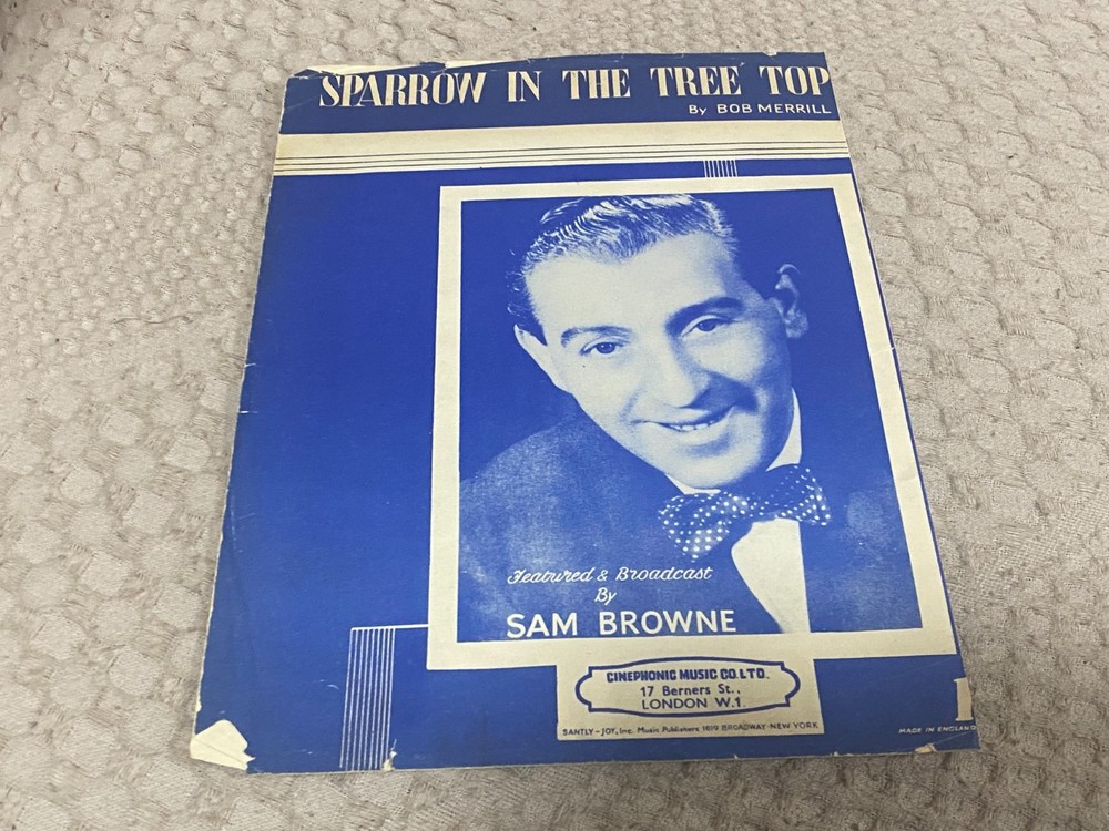 SMF26 SHEET MUSIC – SAM BROWNE : SPARROW IN THE TREE TOP