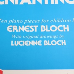 Enfantines 10 Piano Pieces for Children Songbook Ernest Bloch 1924 Carl Fischer