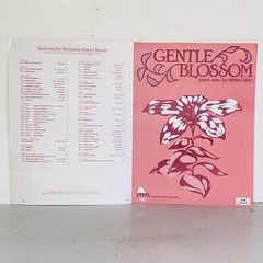 Vintage 1989 Gentle Blossom Piano Solo Sheet Music by Alfred Cahn