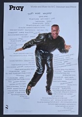 MC Hammer Pray RAP-scription Lyric Sheet Music Cherry Lane Prince 1990 US SELLER