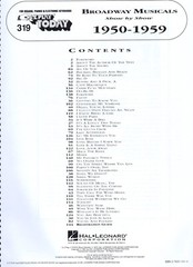 BROADWAY MUSICALS EZ Play Songbook Show by Show 1950-1959 SPIRAL Hal Leonard