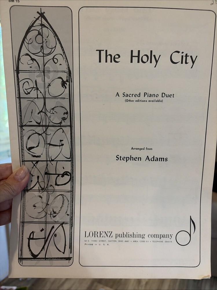 The Holy City Religious Sacred Song 1953 Stephen Adams Sheet Music