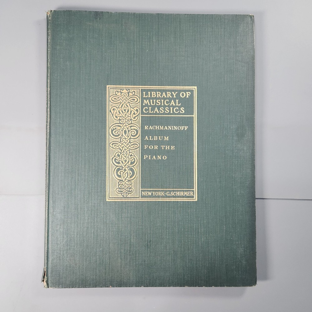 Antique 1913 Rachmaninoff Album Piano G. Schirmer Hardcover Library Musical Clas