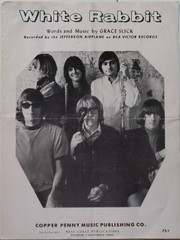 White Rabbit: Words & Music by Grace Slick (Sheet Music) Jefferson Airplane FAIR
