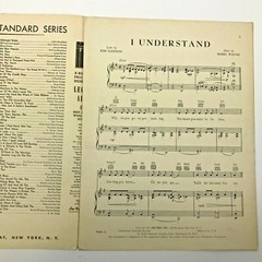 1941 I Understand Vintage Sheet Music Jimmy Dorsey Mabel Wayne Kim Gannon