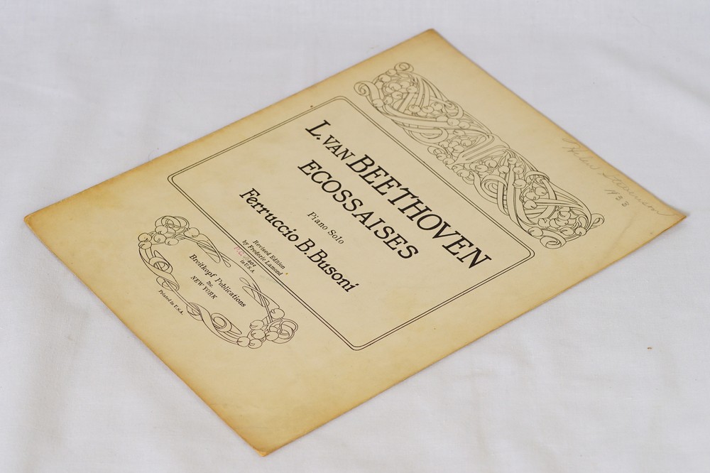 Ludwig Van Beethoven 1925 Antique Sheet Music Ecossaises