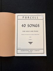 Purcell 40 Songs Vol 2 High Voice & Piano Sheet Music Sergius Kagen IMC
