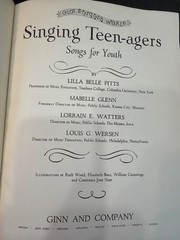 Vintage 1954 Singing Teen-agers Songs for Youth – Our Singing World Grade 8 HC